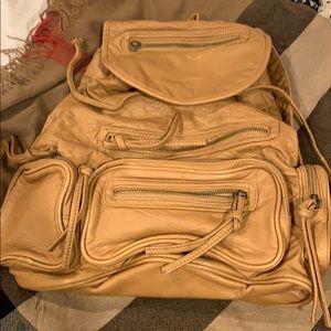 Forever 21 Camel faux leather backpack